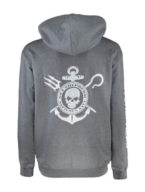 Unisexe Sweat à capuche Neptune's Navy (gris/blanc)