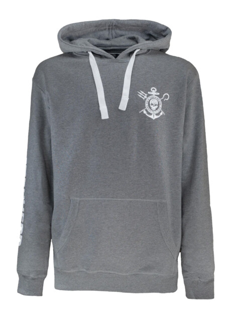 Unisexe Sweat à capuche Neptune's Navy (gris/blanc)