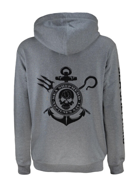 Unisexe Sweat à capuche Neptune's Navy (gris/noir)